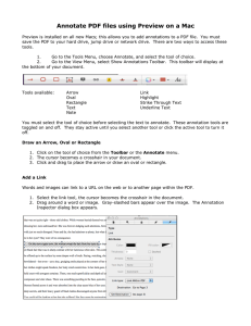 Annotate PDF files using Preview on a Mac