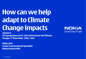 How can we help adapt to Climate Change impacts