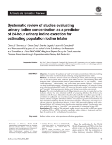 Systematic review of studies evaluating urinary iodine concentration as a predictor