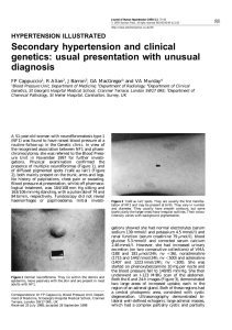 Secondary hypertension and clinical genetics: usual presentation with unusual diagnosis HYPERTENSION ILLUSTRATED