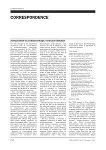 CORRESPONDENCE Acetazolamide in posthaemorrhagic ventricular dilatation COMMENTARY
