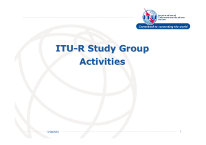 ITU - R Study Group Activities