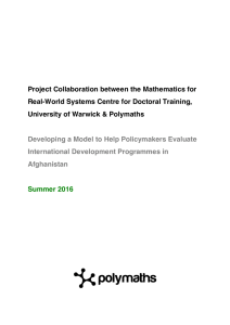 Project Collaboration between the Mathematics for University of Warwick &amp; Polymaths