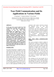 Near Field Communication and Its Applications in Various Fields