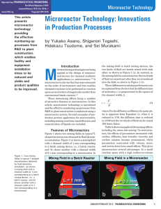 Microreactor Technology: Innovations in Production Processes Microreactor Technology by Yukako Asano, Shigenori Togashi,