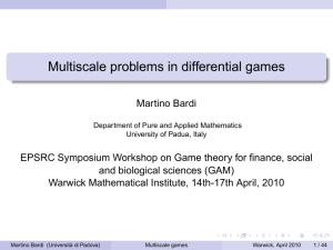 Multiscale problems in differential games