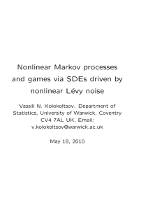 Nonlinear Markov processes and games via SDEs driven by nonlinear L´ evy noise