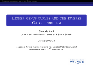 Higher genus curves and the inverse Galois problem Samuele Anni
