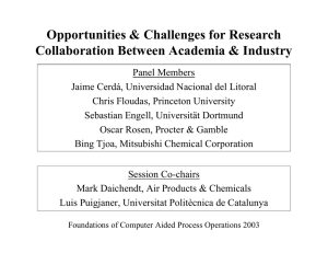 Opportunities &amp; Challenges for Research Collaboration Between Academia &amp; Industry