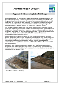 Annual Report 2013/14  Appendix 3 – Responding to the Tidal Surge