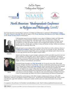 North American  Undergraduate Conference in Religion and Philosophy (2008)