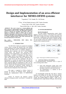 Design and Implementation of an area efficient interleaver for MIMO-OFDM systems: