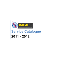 Service Catalogue 2011 - 2012