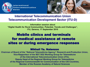 International Telecommunication Union Telecommunication Development Sector (ITU-D)