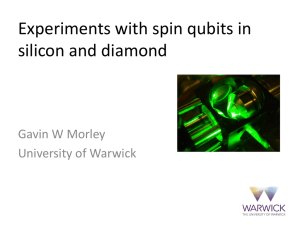 Donor qubits in silicon Experiments with spin qubits in silicon and diamond