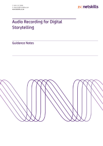 Audio Recording for Digital Storytelling Guidance Notes