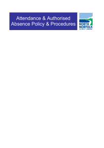 Attendance &amp; Authorised Absence Policy &amp; Procedures