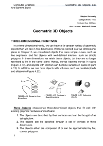 Geometric 3D Objects  THREE-DIMENSIONAL PRIMITIVES