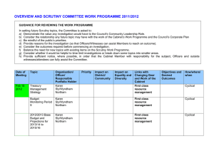OVERVIEW AND SCRUTINY COMMITTEE WORK PROGRAMME 2011/2012