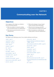Communicating over the Network Objectives CHAPTER 2