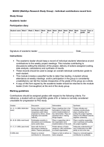 MA932 (MathSys Research Study Group) - Individual contributions record form