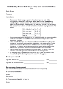 MA932 (MathSys Research Study Group) – Group report assessment /... form Study Group Assessor