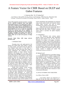 A Feature Vector for CBIR Based on DLEP and Gabor Features  -