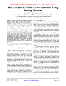 QoS Analysis in Mobile Ad-hoc Networks Using Routing Protocols Deepshikha , Pragati