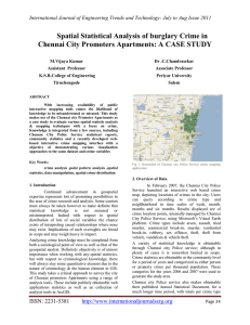 Spatial Statistical Analysis of burglary Crime in