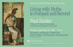 Paul Zanker Living with Myths in Pompeii and Beyond Tuesday, September 29, 2009