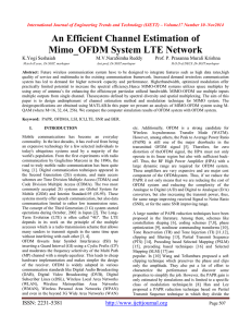 An Efficient Channel Estimation of Mimo_OFDM System LTE Network K.Yogi Seshaiah