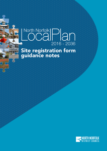 Site registration form guidance notes North Norfolk 2016 - 2036