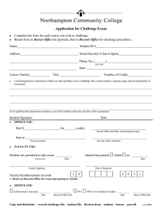 Application for Challenge Exam