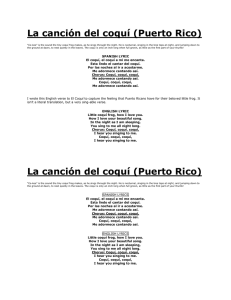 La canción del coquí (Puerto Rico)