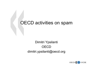 OECD activities on spam Dimitri Ypsilanti OECD