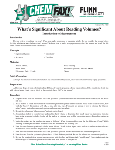 What’s Significant About Reading Volumes? Introduction to Measurement Introduction