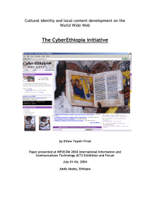 The CyberEthiopia initiative Cultural identity and local content development on the