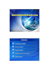 Digital Multimedia Broadcasting Contents I Introduction of DMB