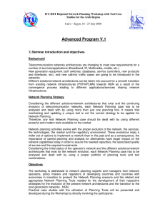 Advanced Program V.1 1) Seminar introduction and objectives