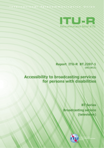 Accessibility to broadcasting services for persons with disabilities BT Series