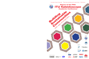 Building Sustainable Communities ITU Kaleidoscope