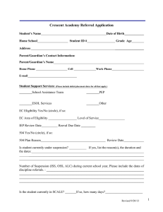 Crescent Academy Referral Application