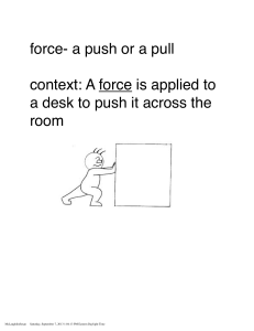 force- a push or a pull room