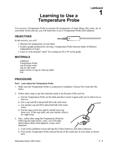 1 Learning to Use a Temperature Probe
