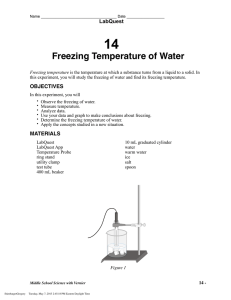 14 Freezing Temperature of Water LabQuest