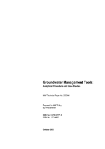 Groundwater Management Tools: Analytical Procedure and Case Studies