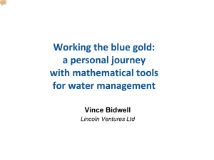 Working the blue gold: a personal journey with mathematical tools for water management
