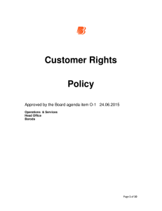 Customer Rights Policy