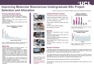 Improving Molecular Biosciences Undergraduate BSc Project Selection and Allocation  Updated Allocation System