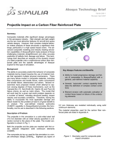 Abaqus Technology Brief Projectile Impact on a Carbon Fiber Reinforced Plate